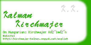 kalman kirchmajer business card